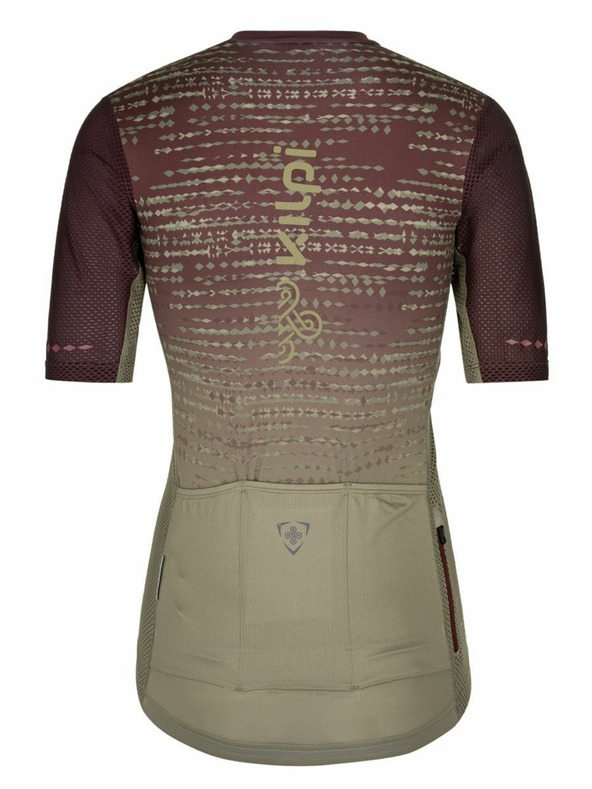 Kilpi Dámsky cyklistický dres Kilpi RITAEL-W v khaki a vínovej farbe