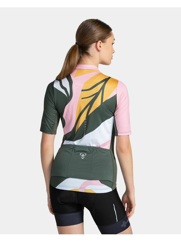 Kilpi Zeleno-ružové dámske športové tričko na zips Kilpi RITAEL