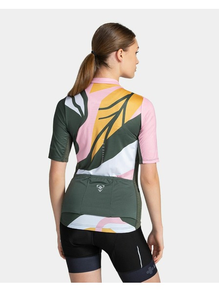 Kilpi Zeleno-ružové dámske športové tričko na zips Kilpi RITAEL