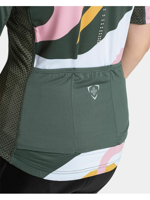 Kilpi Zeleno-ružové dámske športové tričko na zips Kilpi RITAEL