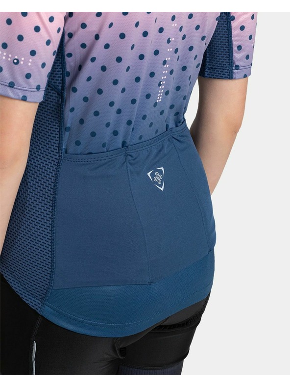 Kilpi Modro-ružové dámske športové tričko na zips Kilpi RITAEL