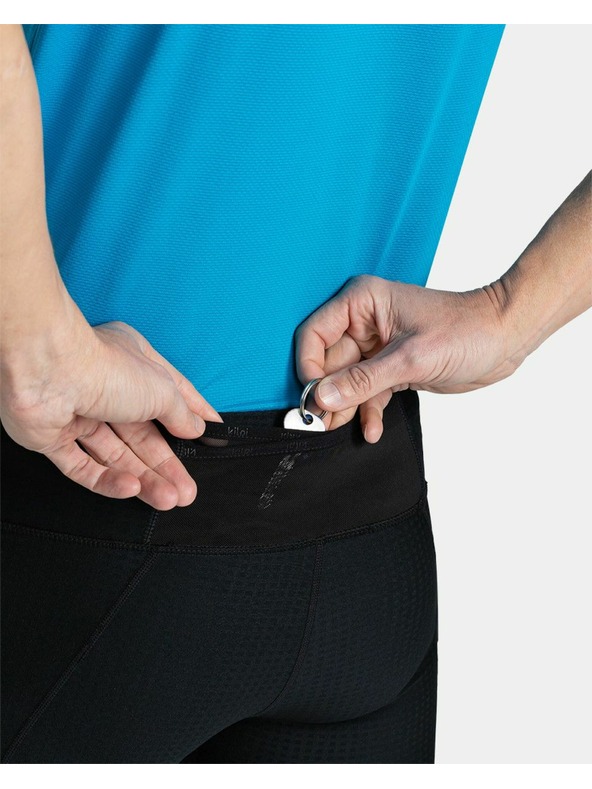 Kilpi Čierne pánske kompresné 3/4 legíny Kilpi TERRY-M