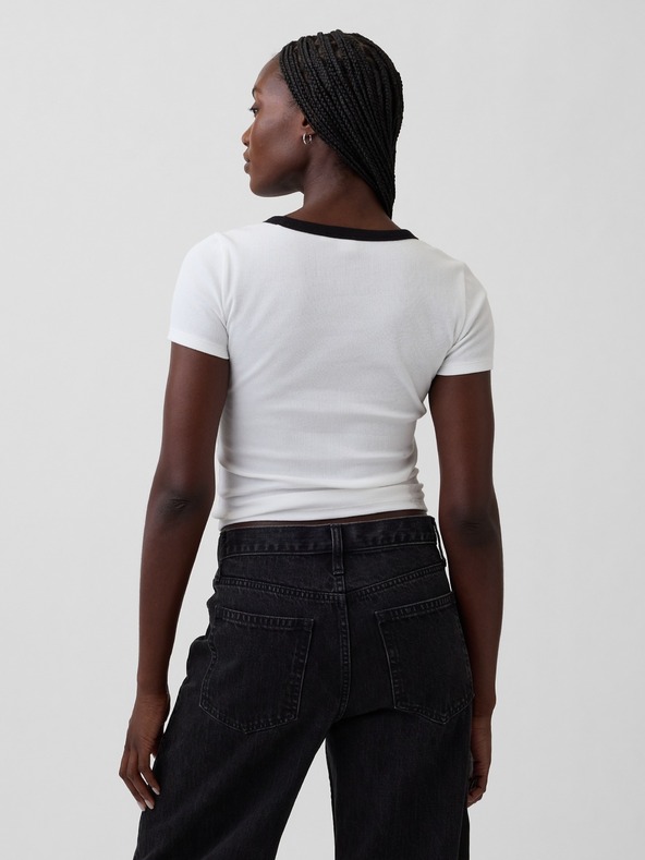 GAP Rebrované tričko s logom GAP