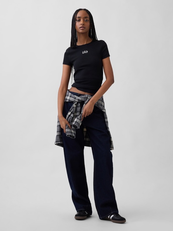 GAP Rebrované tričko s logom GAP