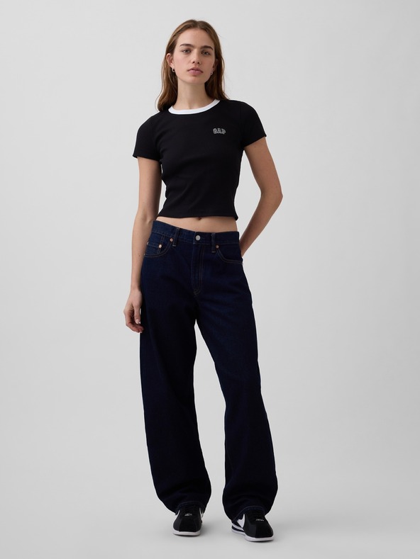 GAP Rebrované tričko s logom GAP