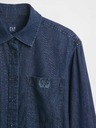 GAP Oversize džínsová košeľa s logom Big Shirt UltraSoft GAP