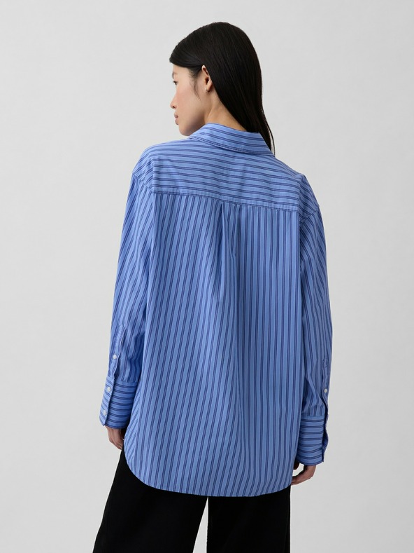 GAP Oversize popelínová košeľa s logom Big Shirt GAP