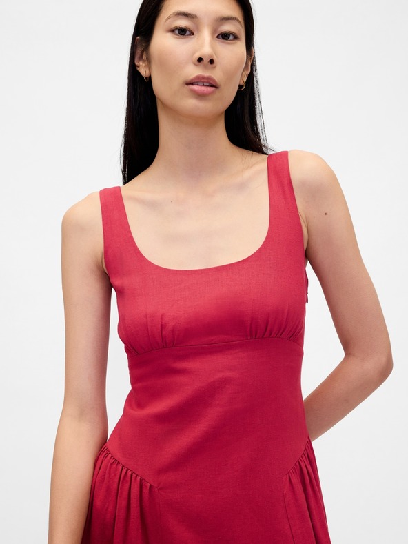 GAP Ľanové maxi šaty GAP