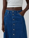 GAP Džínsová maxi sukňa s gombíkmi GAP