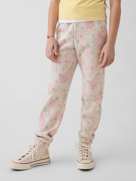 GAP Detské tepláky fleece logo army GAP