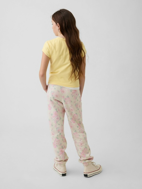 GAP Detské tepláky fleece logo army GAP