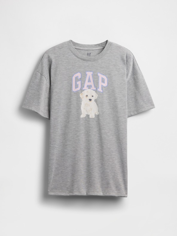 GAP Detské oversize pyžamové tričko s logom GAP