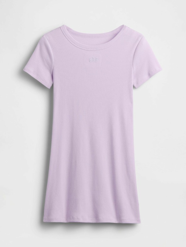 GAP Detské rebrované šaty s logom GAP