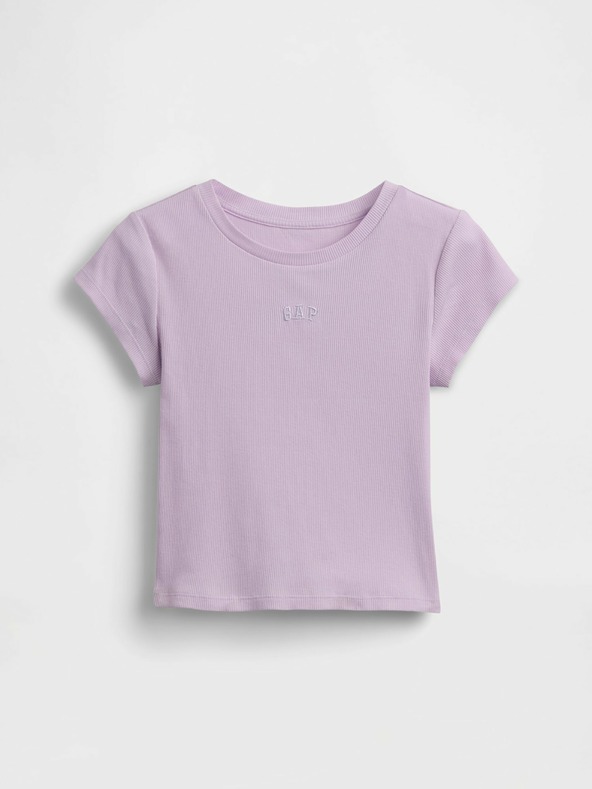 GAP Detské rebrované tričko s logom GAP