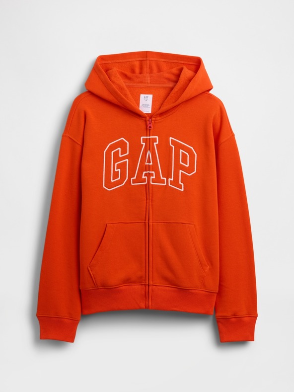 GAP Detská mikina s logom a fleece GAP