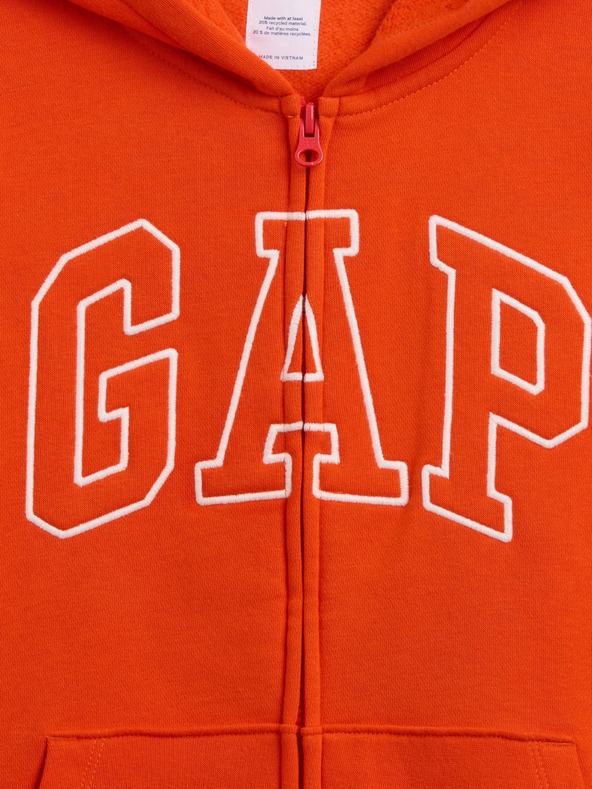 GAP Detská mikina s logom a fleece GAP