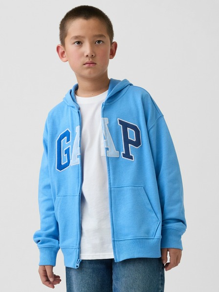 GAP Detská mikina s logom a fleece GAP