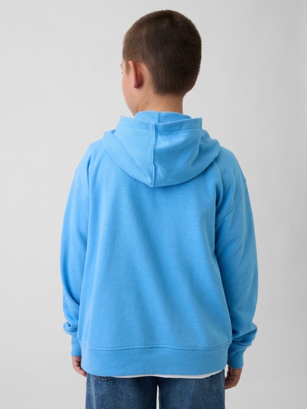 GAP Detská mikina s logom a fleece GAP