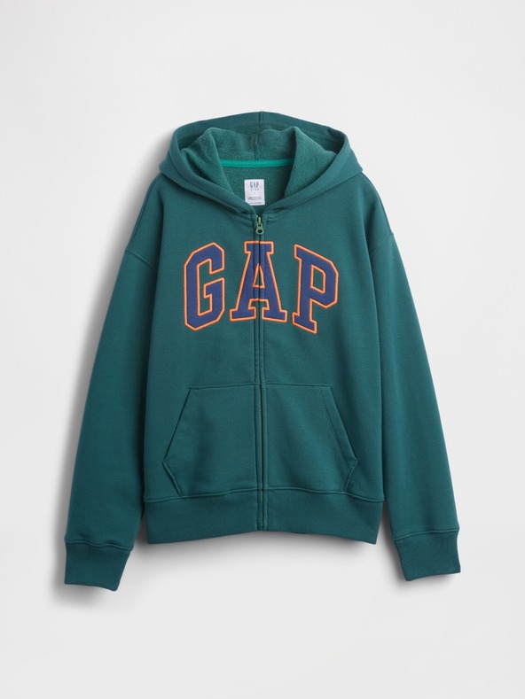 GAP Detská mikina s logom a fleece GAP