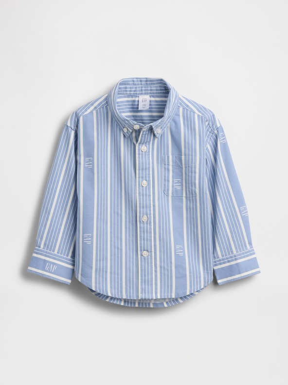 GAP Baby oversize oxford košeľa s logom Big Shirt GAP