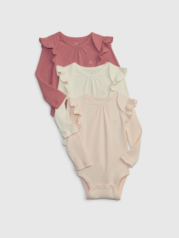GAP Baby rebrované body 3 ks GAP