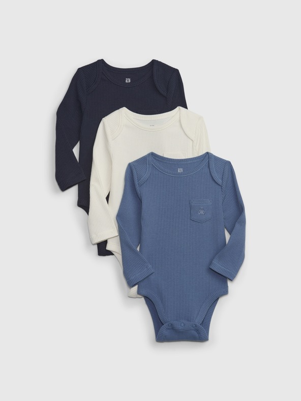 GAP Baby rebrované body 3 ks GAP