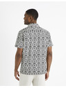 Celio Čiernobiela pánska vzorovaná košeľa Celio Daprinta