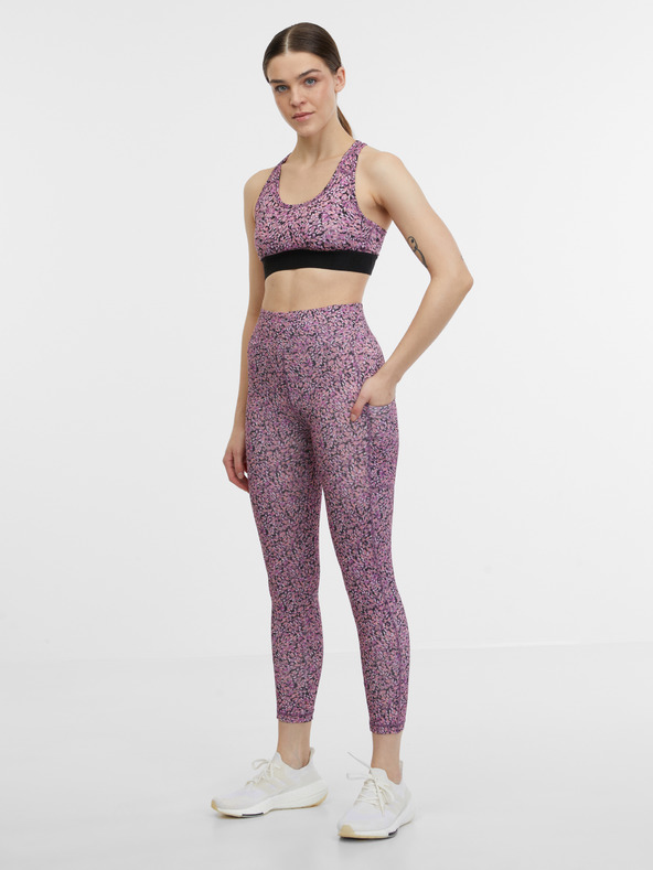 Orsay Svetlofialová dámska vzorovaná športová podprsenka ORSAY