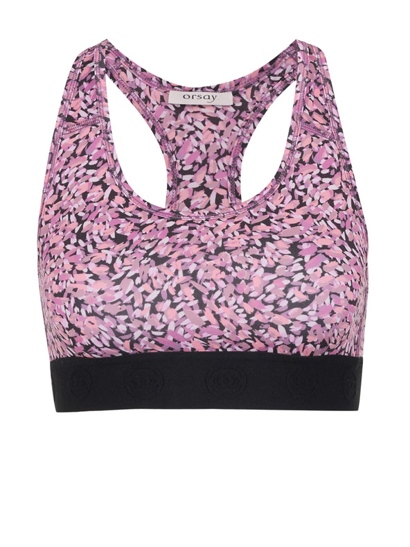 Orsay Svetlofialová dámska vzorovaná športová podprsenka ORSAY