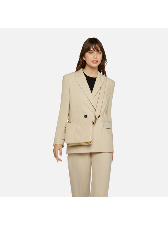 Geox Krémová dámska crossbody kabelka Geox Clarissa