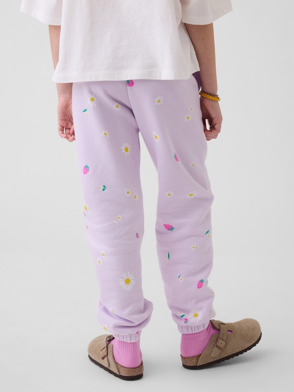 GAP Detské tepláky fleece logo army GAP