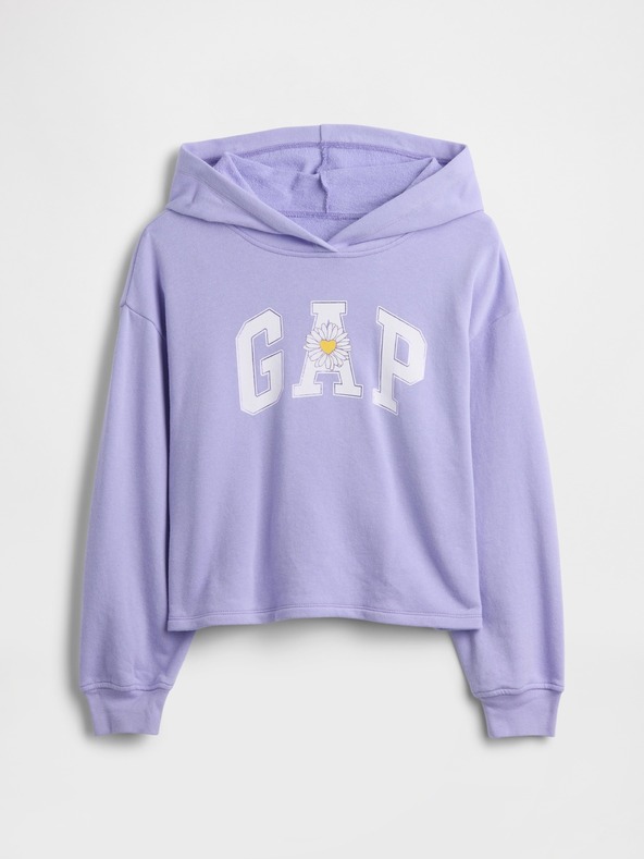 GAP Detská mikina s logom a fleece GAP