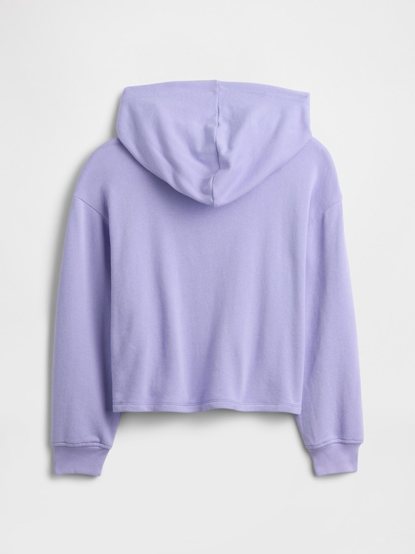 GAP Detská mikina s logom a fleece GAP
