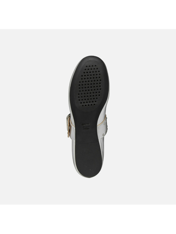 Geox Strieborné dámske baleríny Geox New Palmaria