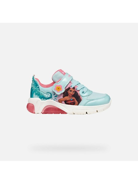 Geox Tyrkysové dievčenské svietiace tenisky Geox Fadinlight