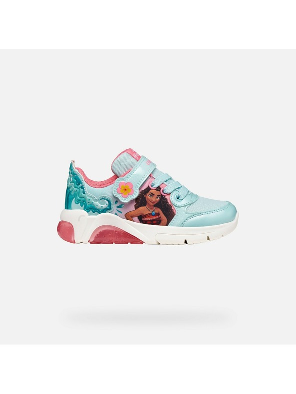 Geox Tyrkysové dievčenské svietiace tenisky Geox Fadinlight