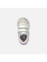 Geox Strieborné dievčenské svietiace tenisky Geox Lightyloo