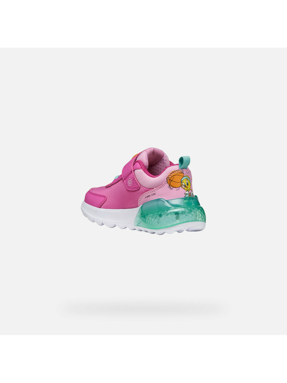 Geox Ružové dievčenské svietiace tenisky Geox Activart Illuminus