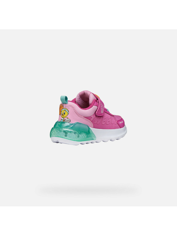 Geox Ružové dievčenské svietiace tenisky Geox Activart Illuminus
