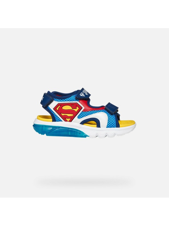 Geox Svetlomodré chlapčenské svietiace sandále Geox Ciberdron