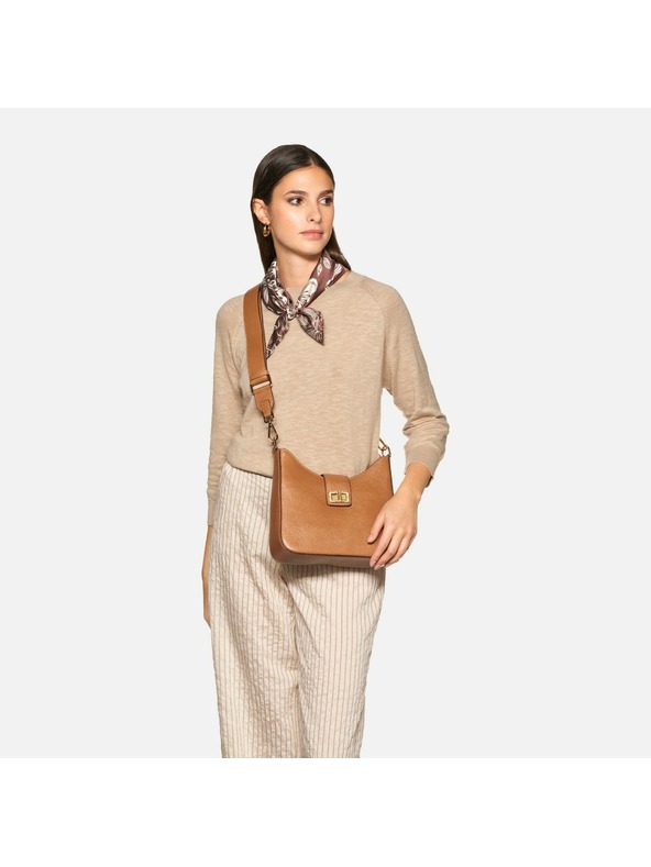 Geox Svetlohnedá dámska kabelka Geox Virnilisa