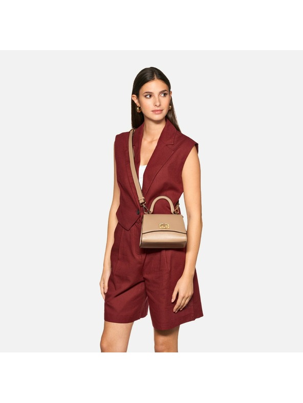 Geox Béžová dámska kabelka Geox Ciclaminia