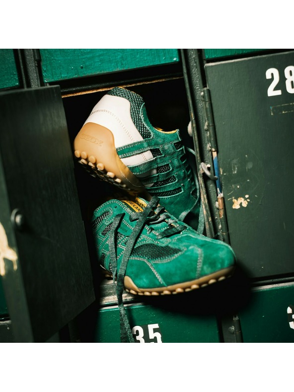 Geox Zelené pánske tenisky Geox Snake Original