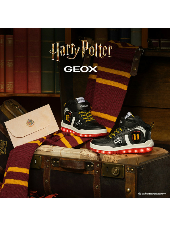 Geox Čierne chlapčenské tenisky Geox Buzzerlight Harry Potter