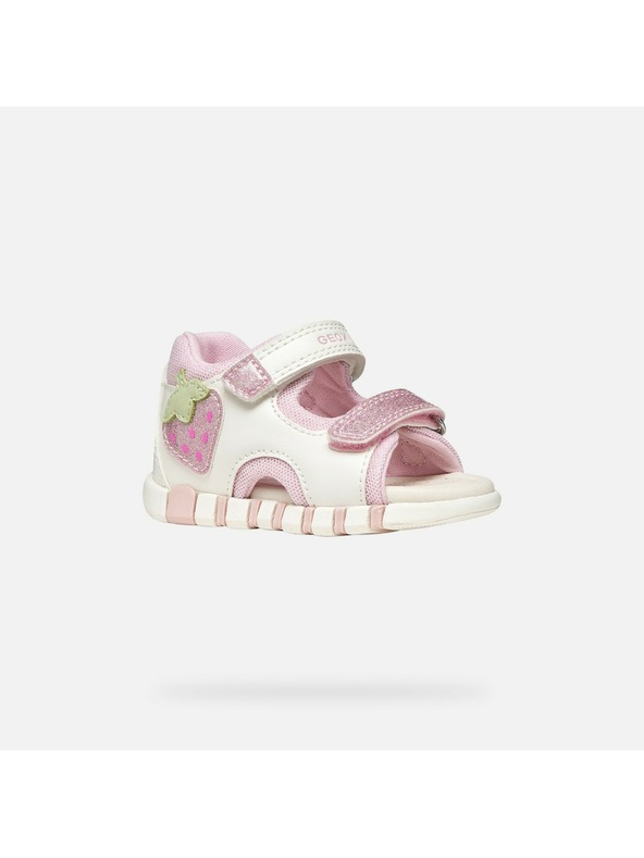 Geox Biele dievčenské sandále na prvé krôčky Geox Sandal Iupidoo