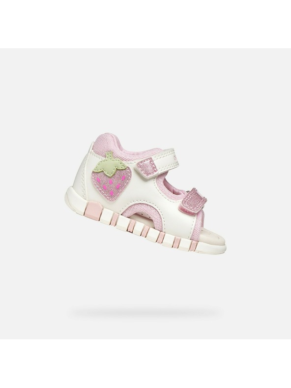 Geox Biele dievčenské sandále na prvé krôčky Geox Sandal Iupidoo