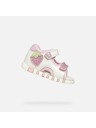 Geox Biele dievčenské sandále na prvé krôčky Geox Sandal Iupidoo