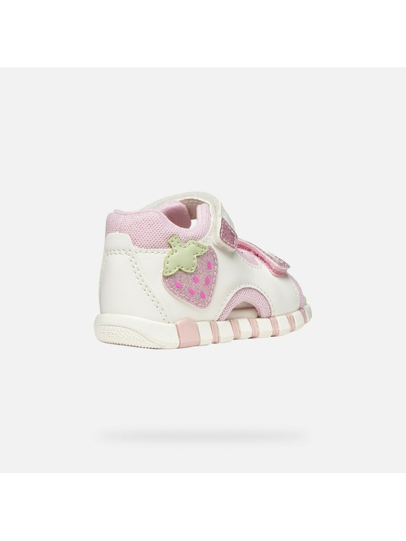 Geox Biele dievčenské sandále na prvé krôčky Geox Sandal Iupidoo