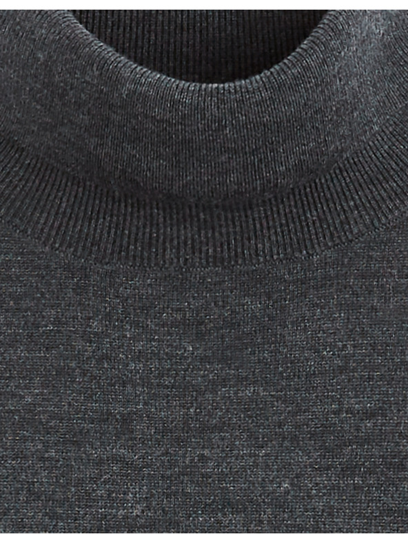 Celio Tmavo šedý pánsky základný rolák Celio Menos