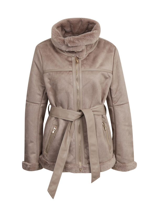 Orsay Hnedá dámska bunda zo semišu ORSAY